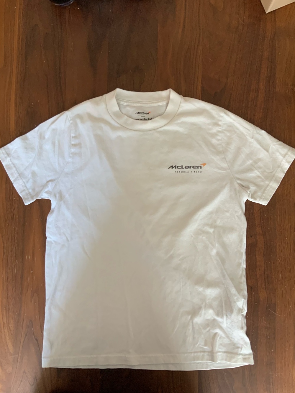 abercrombie kids White McLaren Graphic Short Sleeve Tee